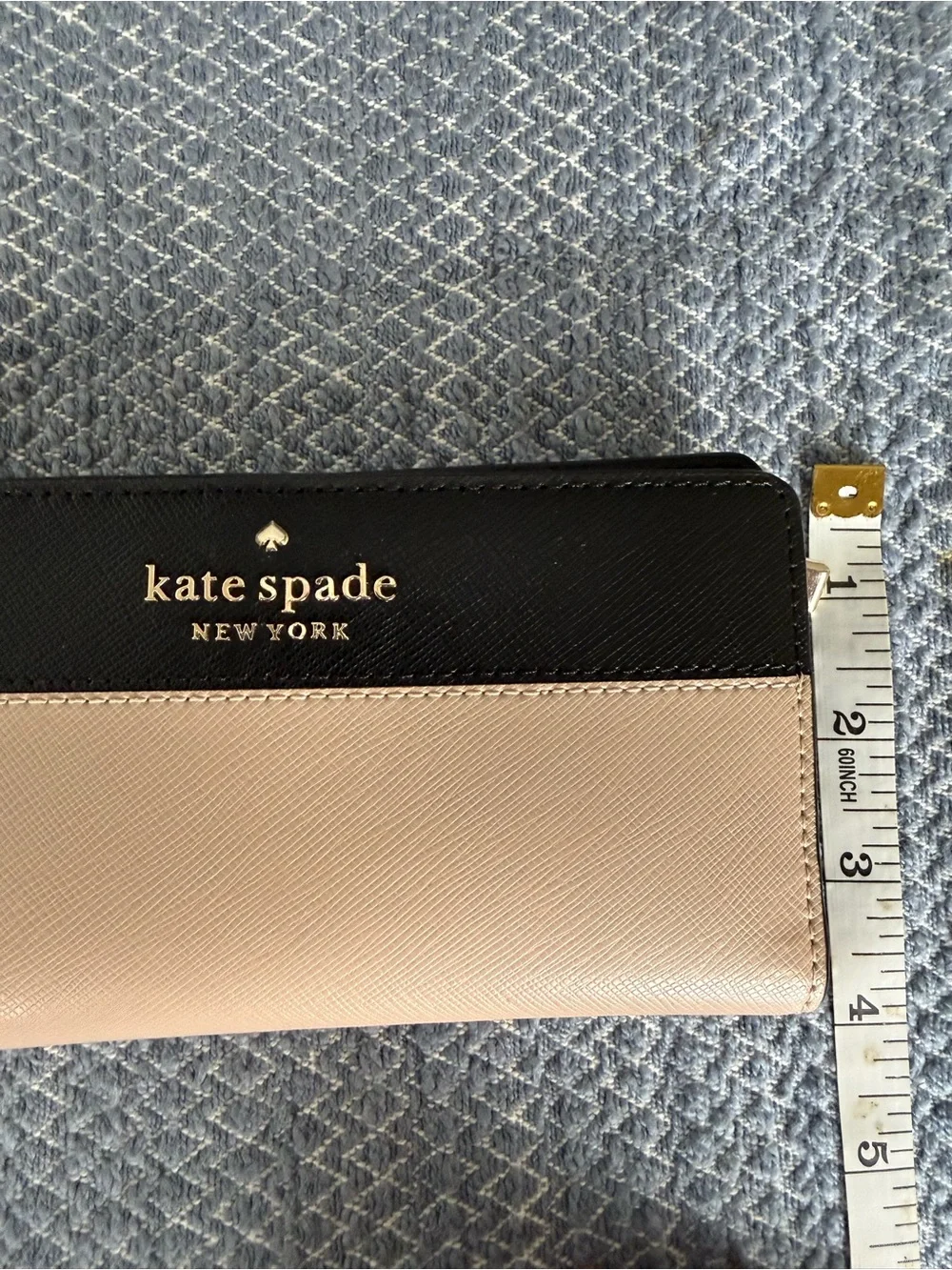 Kate SpadeTwo-Tone Black and Tan Saffiano Wallet